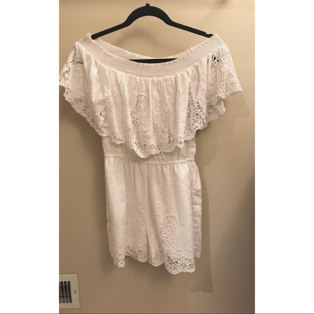 Lace Off the Shoulder Romper
